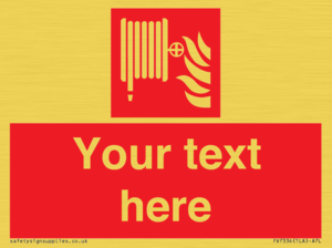 Custom Fire hose reel Sign